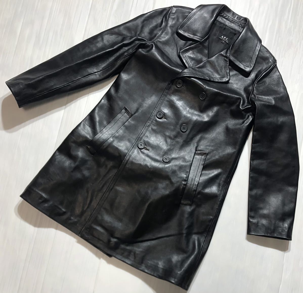憧れの 牛革レザーコート A.P.C. M 仏製 フランス製 ジャケット