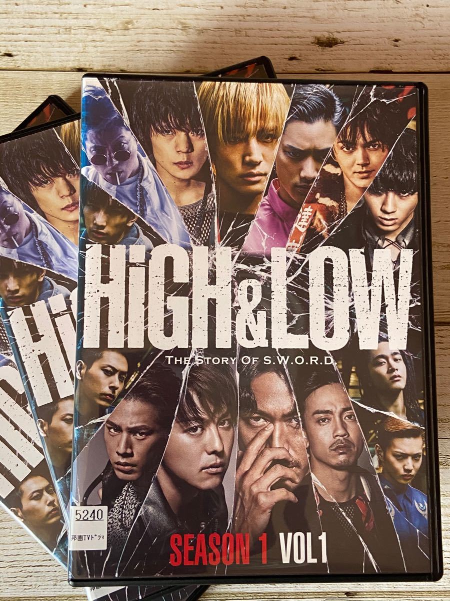 HiGH&LOWシーズン１　DVD レンタル落ち