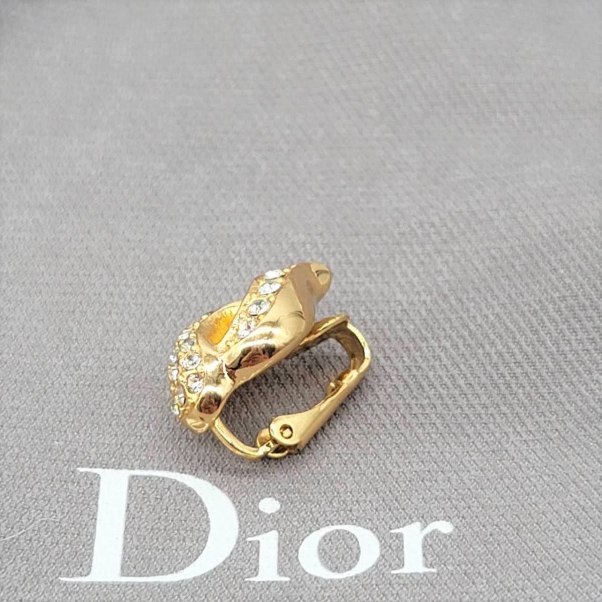 確実正規品 Christian Dior ラインストーン　イヤリング_画像4