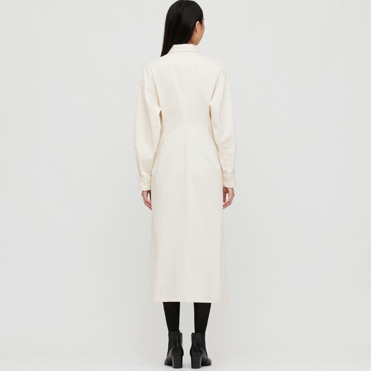 Paypayフリマ Uniqlo U ユニクロ ユー ルメール ロングシャツワンピース 長袖 オフホワイト 白デニムlサイズ Paypayフリマ Uniqlo U ユニクロ ユー ルメール ロングシャツワンピース 長袖 オフホワイト 白デニムlサイズ