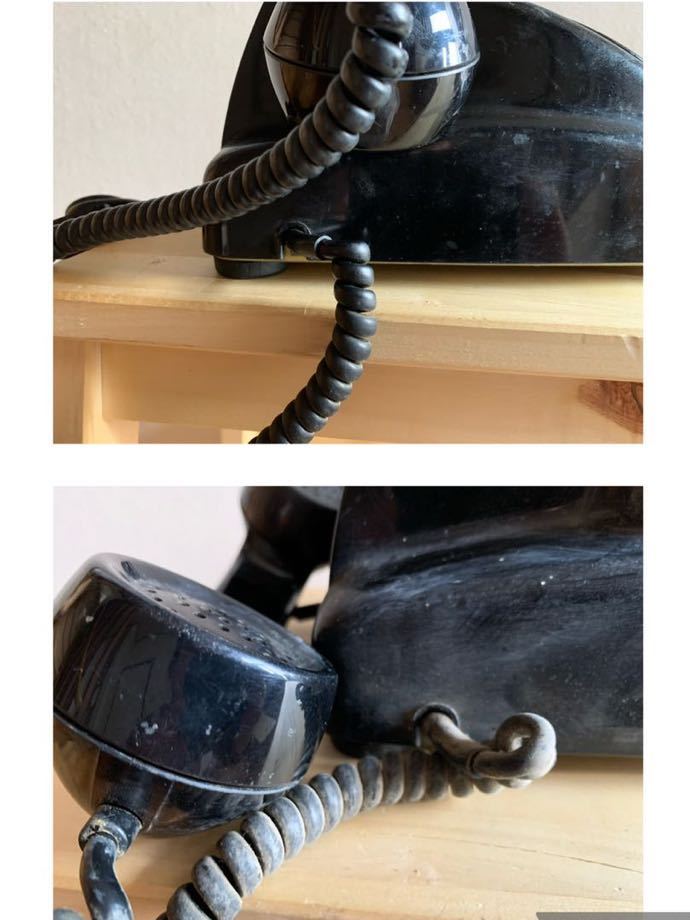[ Junk ] black telephone 600-A2 Showa Retro 1971 2 pcs summarize 