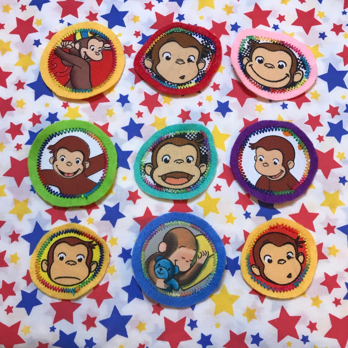 Paypayフリマ 9枚セット おさるのジョージワッペン Paypayフリマ 9枚セット おさるのジョージワッペン