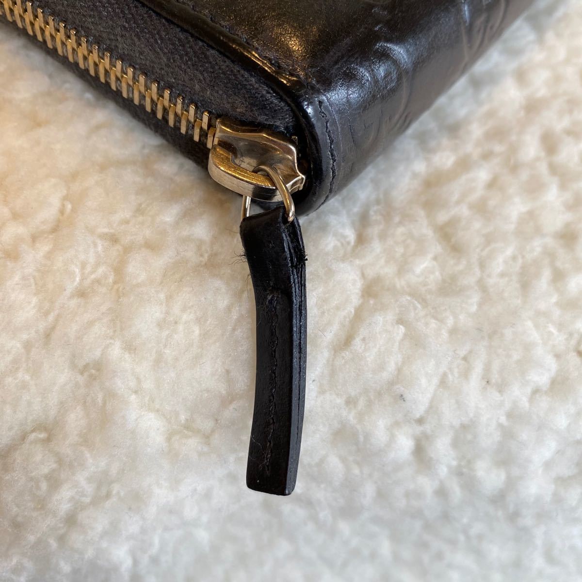 GUCCI グッチ シマ ラウンドファスナー リボン レザー長財布|Yahoo