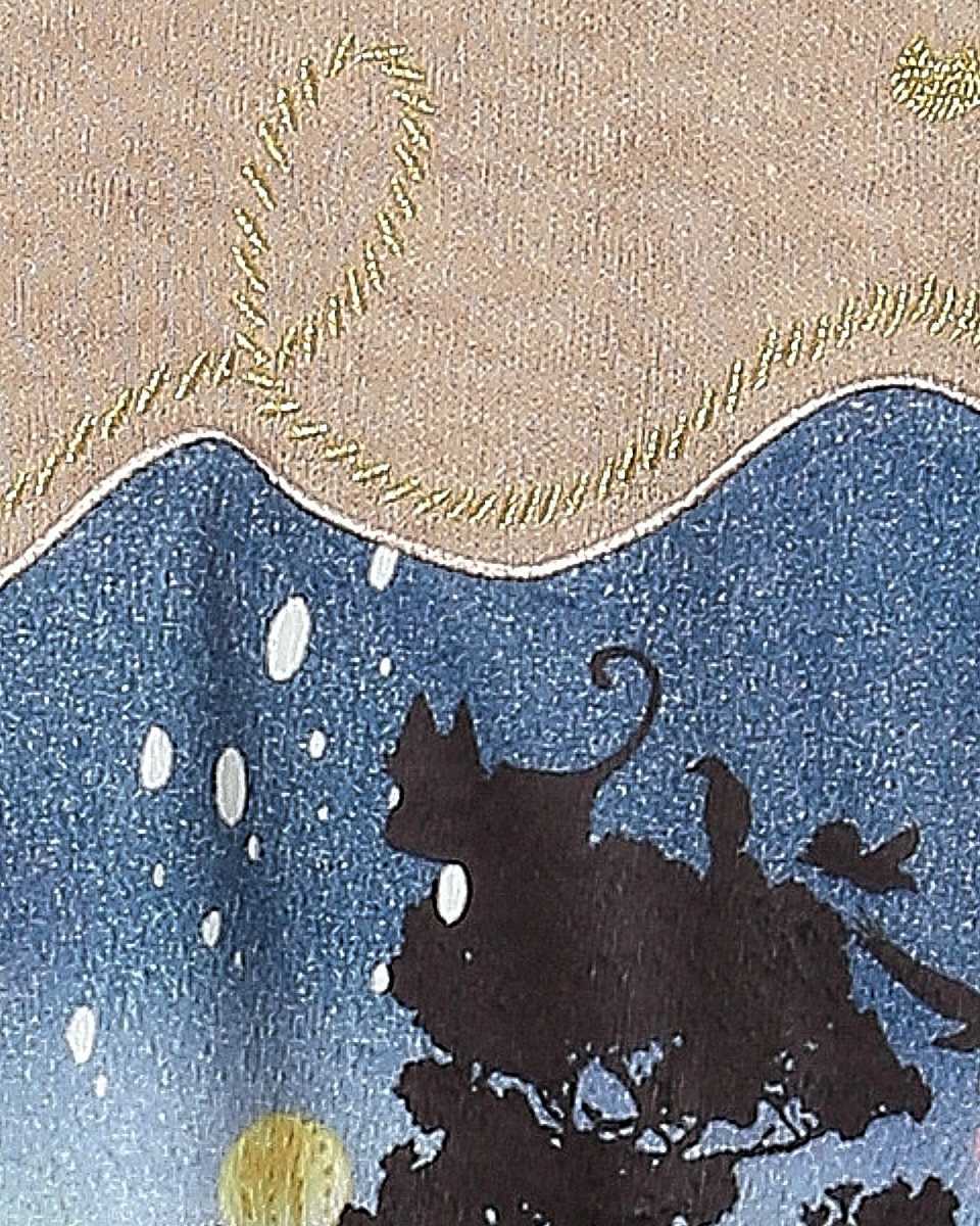 50%OFF ScoLar スカラー 風景ラメ刺繍 ニットソー プルオーバー 新品