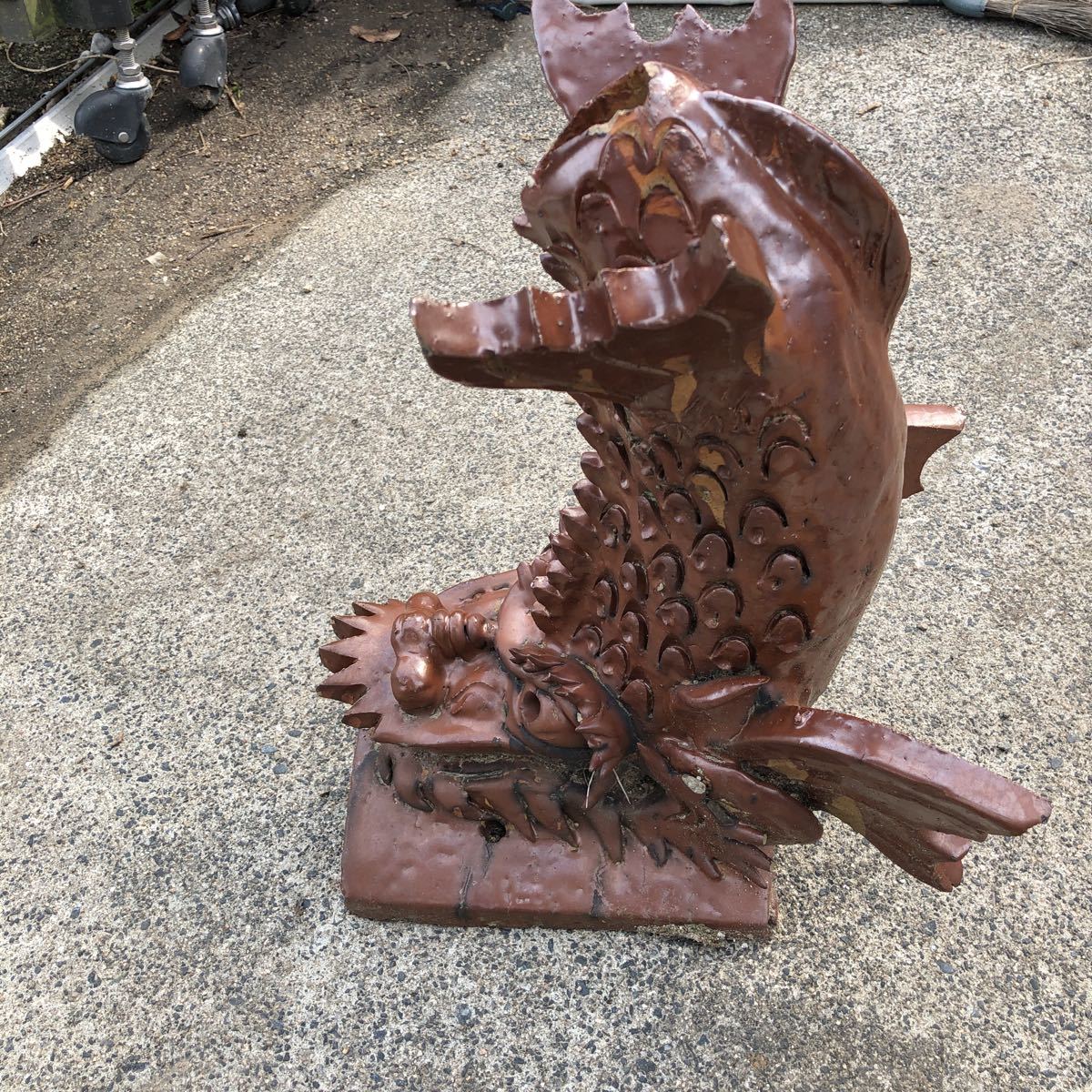 鯱鉾 瓦屋根 鬼瓦 古民家 ガーデニング 魔除け アンティーク 古 鯱鉾 瓦屋根 鬼瓦 古民家 ガーデニング 魔除け アンティーク 古