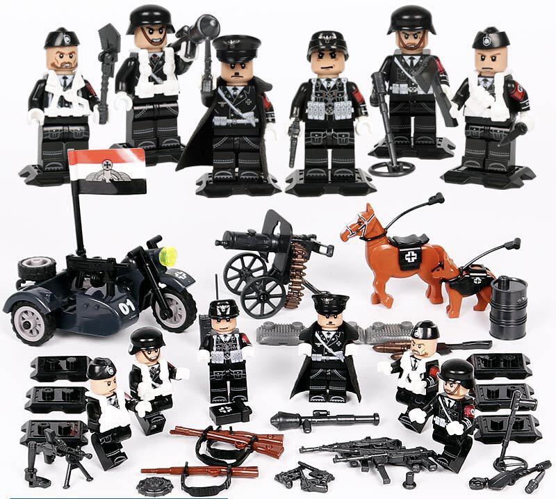第二次世界大戦　ドイツ軍　　武器つきセット　戦争軍人軍隊マンミニフィグ LEGO 互換 ブロック ミニフィギュア レゴ 互換t44_画像1