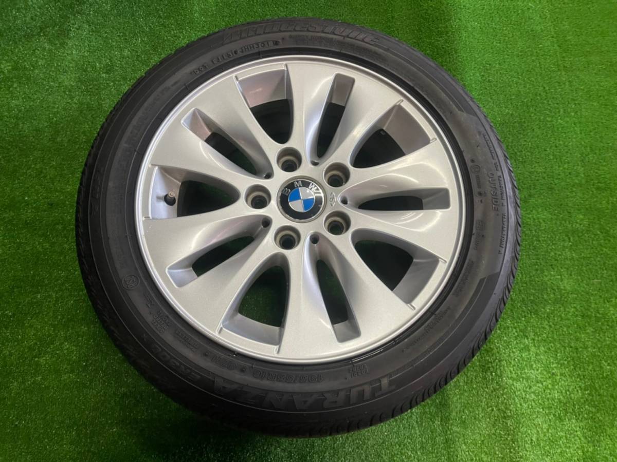 195/55R16 ブリジストン 夏 ラジアルタイヤ BMW純正アルミ 4本セット 16×6.5J PCD120 5穴 42_画像2