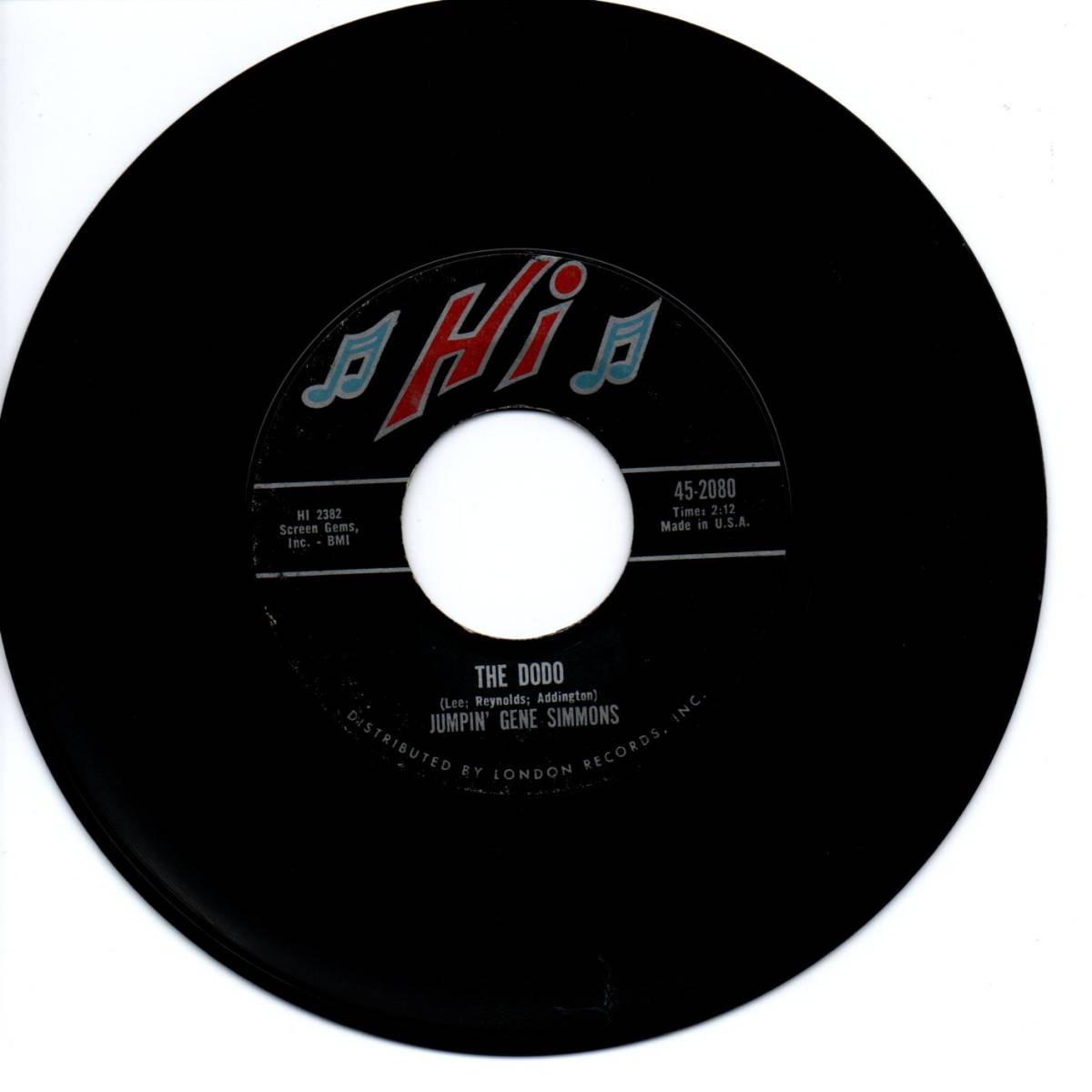Jumpin' Gene Simmons 「The Dodo/ The Jump」 米国盤EPレコード_画像1