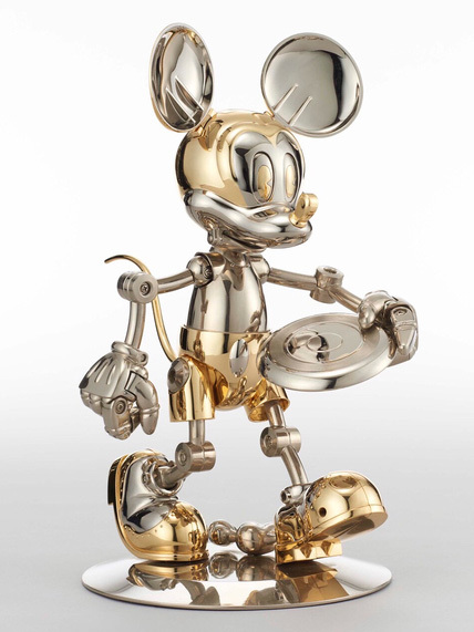 [ игрушка модель ]Hajime Sorayama Future Mickey Retro in Gold пустой гора основа Future Mickey Mouse * размер 25x35x25cm, стандартный товар F57