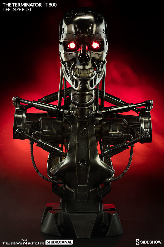 [ игрушка модель ]SIDESHOW LIFE-SIZE BUST TERMINATOR T-800 боковой shou Terminator грудь ограниченая версия популярный сплав модель коллекция 1:1 шкала F27