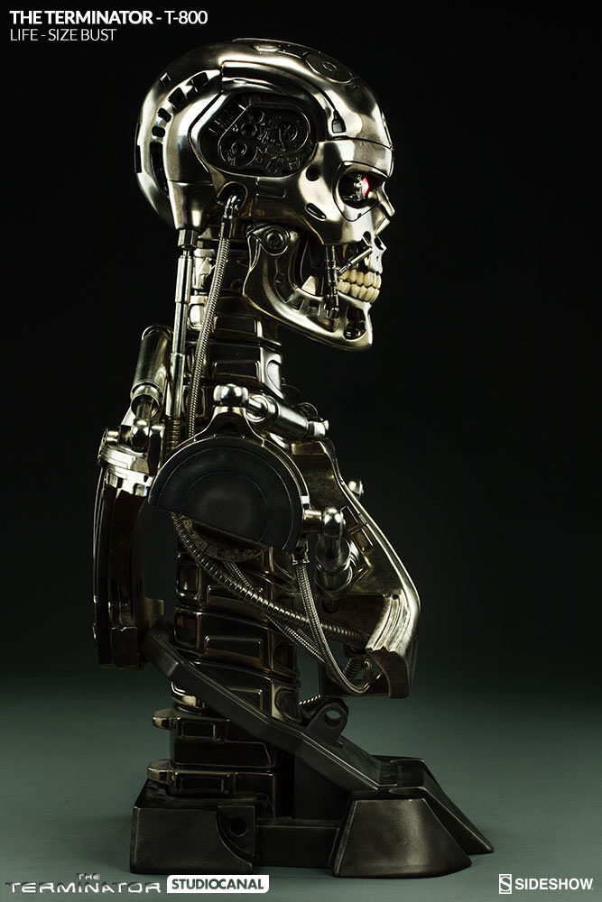 【玩具模型】SIDESHOW LIFE-SIZE BUST TERMINATOR T-800 サイドショウターミネーターバスト限定版人気合金模型コレクション1:1スケール F27