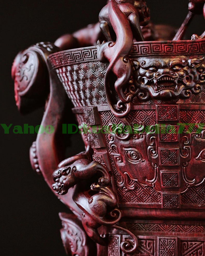 [.. ornament ] purple . tree carving ornament [.. less on . dragon cup ]100% hand made interior ornament better fortune feng shui sculpture handicraft * height 35.8cm, weight 9.84kg T39