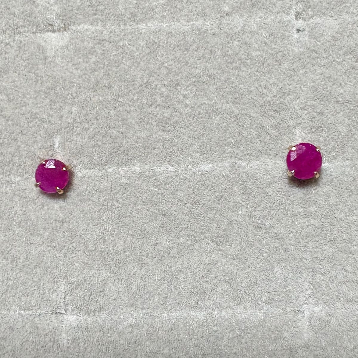 新品未使用 TSUTSUMI ジュエリーツツミ ピアス ルビーピアス k10 