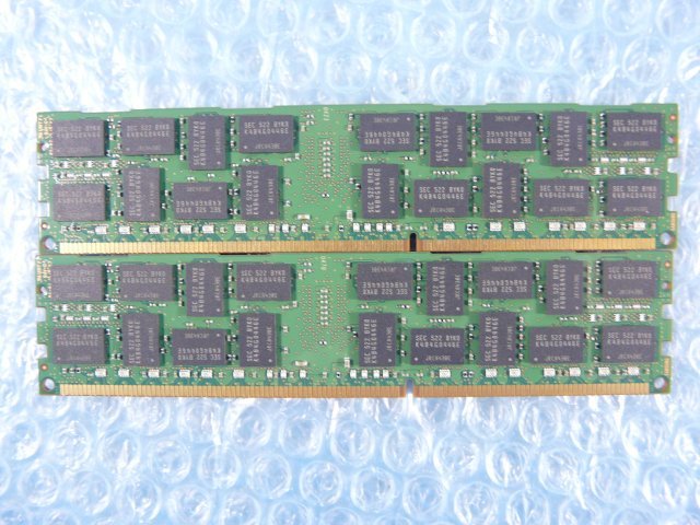 1JNP // 16GB 2枚セット 計32GB DDR3-1600 PC3L-12800R Registered RDIMM 2Rx4 M393B2G70EB0-YK0Q2 713756-081 // HP DL380p Gen8 取外_画像4