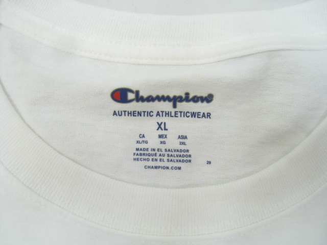 Champion チャンピオン 半袖 Tシャツ ホワイト 白 サイズXＬの画像4