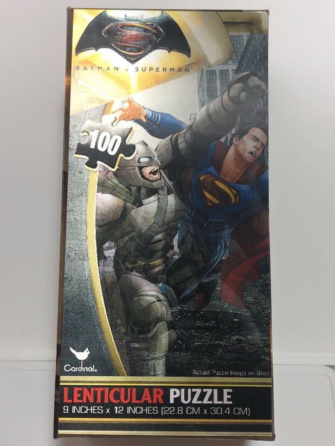 新品未開封 LENTICULAR PUZZLE バットマンvsスーパーマン パズル_画像1