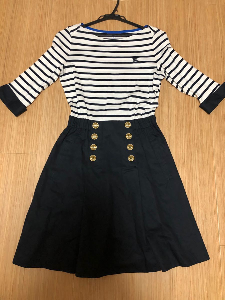 激安 BURBERRYブルーレーベル☆ドッキングワンピース美品