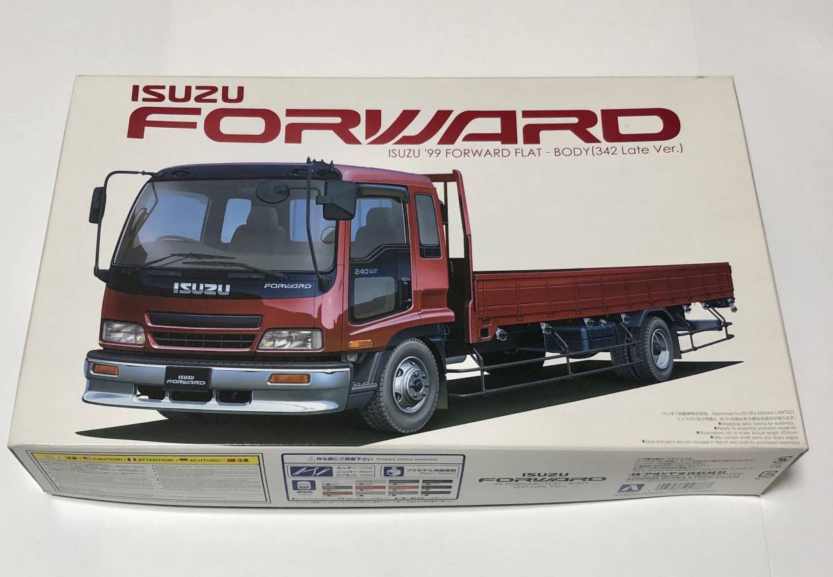 未組立品 アオシマ 1/32 ミドルフレイトシリーズ No.2 いすゞ '99 フォワード 平ボデー（342後期型）