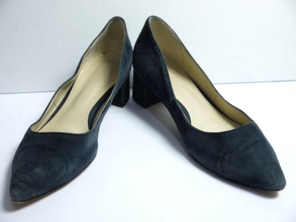  Barneys New York pumps suede 37.5 23.5cm made in Japan P496-68