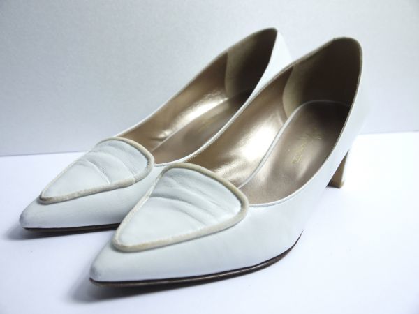  Ginza Kanematsu туфли-лодочки белый 24.0cm сделано в Японии P512-75