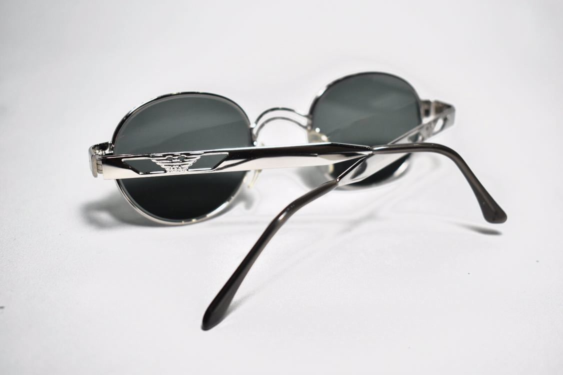 VINTAGE хорошая вещь [EMPORIO ARMANI/ Emporio Armani ]023-S полный обод раунд type Boston солнцезащитные очки Италия производства Vintage б/у одежда очки 