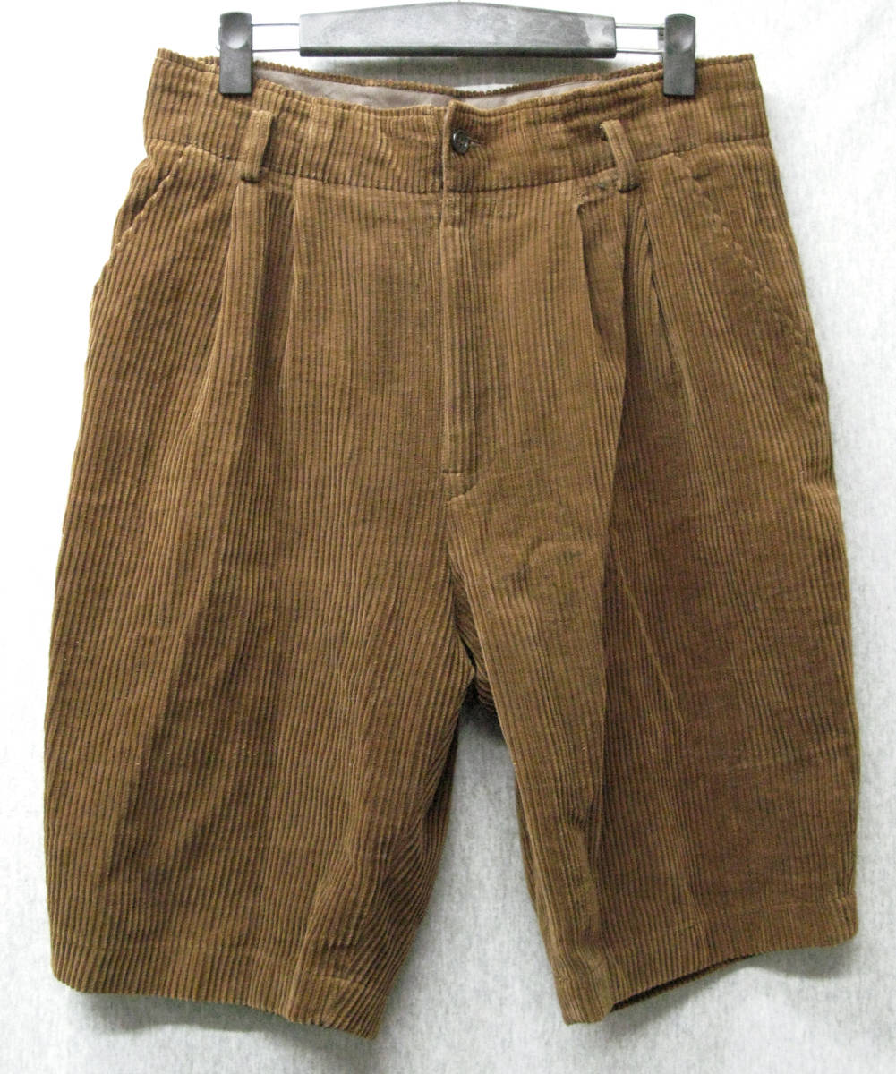 ワイズ bis ヨウジヤマモト：コーデュロイ ハーフ パンツ （ ショートパンツ 旧タグ Y's bis Yohji Yamamoto Femme Vintage Half Pants