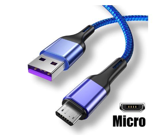 15cm micro USBケーブル マイクロUSB Android 充電 スマホ 未使用品　送料無料　ブルー_画像1