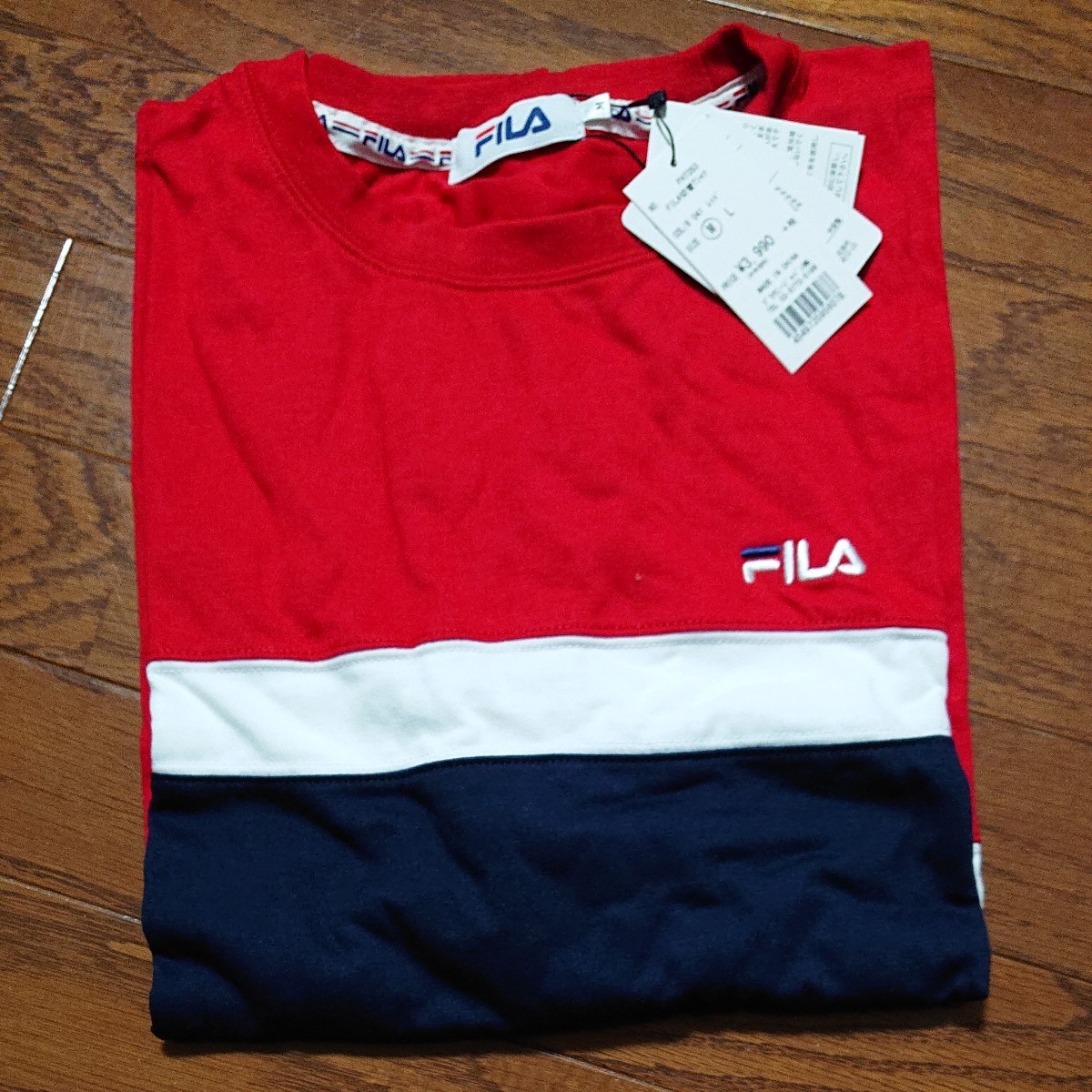 【FILA】 ∴WEGO/FILA別注切替ビッグシルエットTシャツ