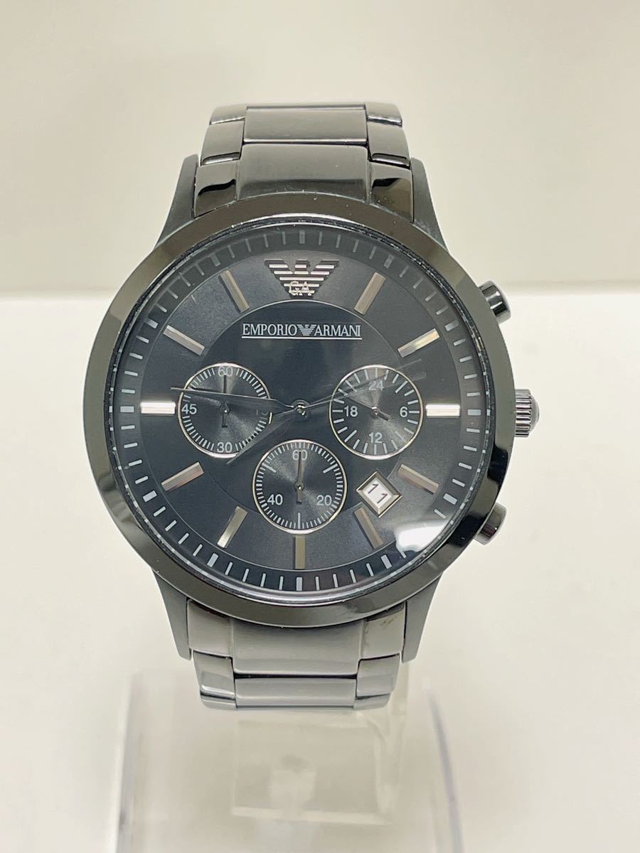 T312 MBR★美品 EMPORIO ARMANI エンポリオアルマーニ クロノグラフ 腕時計