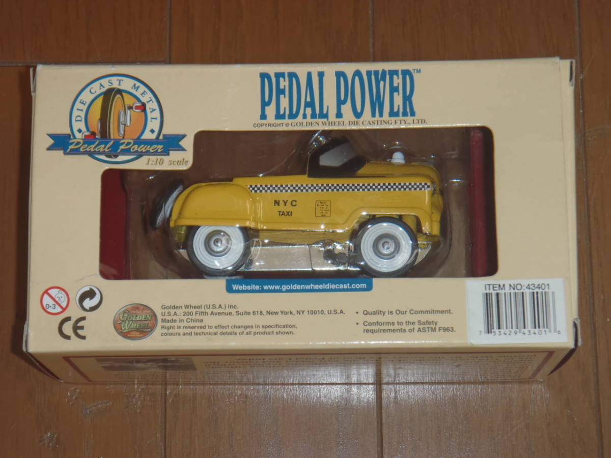 NYC TAXI　PEDAL POWER　ニューヨークタクシー　足こぎ自動車　ミニカー_画像7