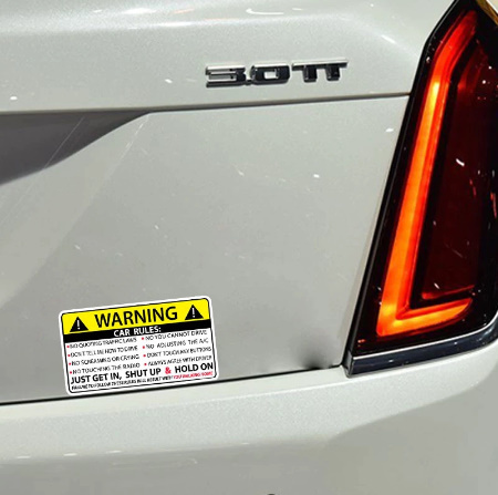 CC311：車 カー 安全 警告 ルール プジョー ジープ ハーレー ビュイック ベントレー スカニア 6008301408用 デカール カード ステッカー_画像3