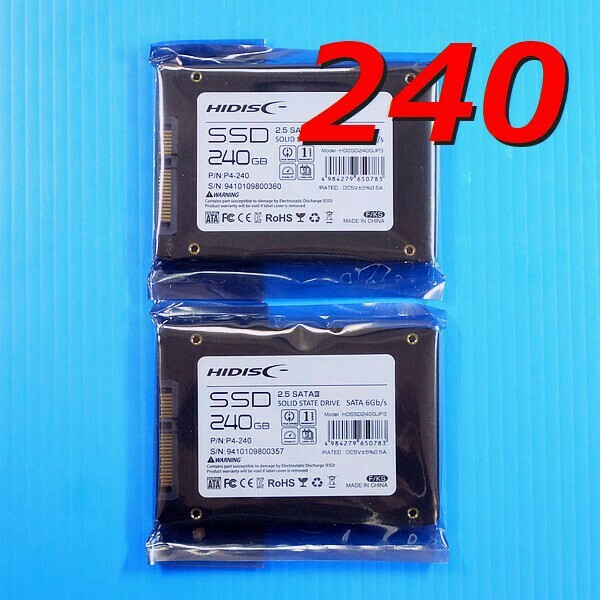 【SSD 240GB 2枚セット】HIDISC HDSSD240GJP3