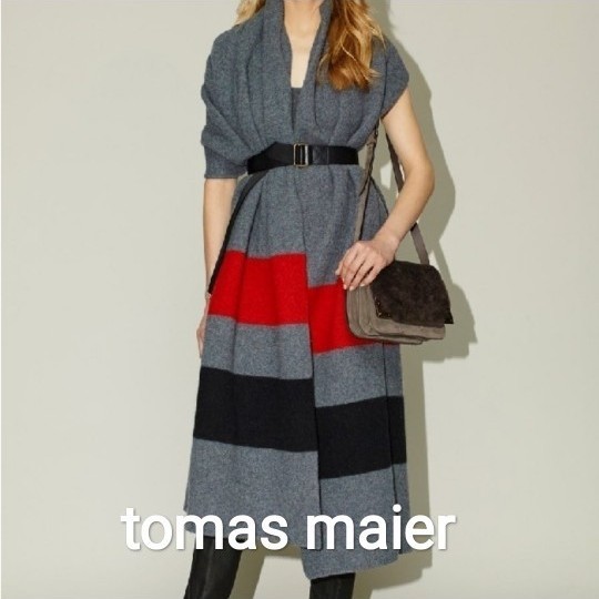 安心発送】 新品 モンドリアン柄 ロングストール マフラー 大判 tomas