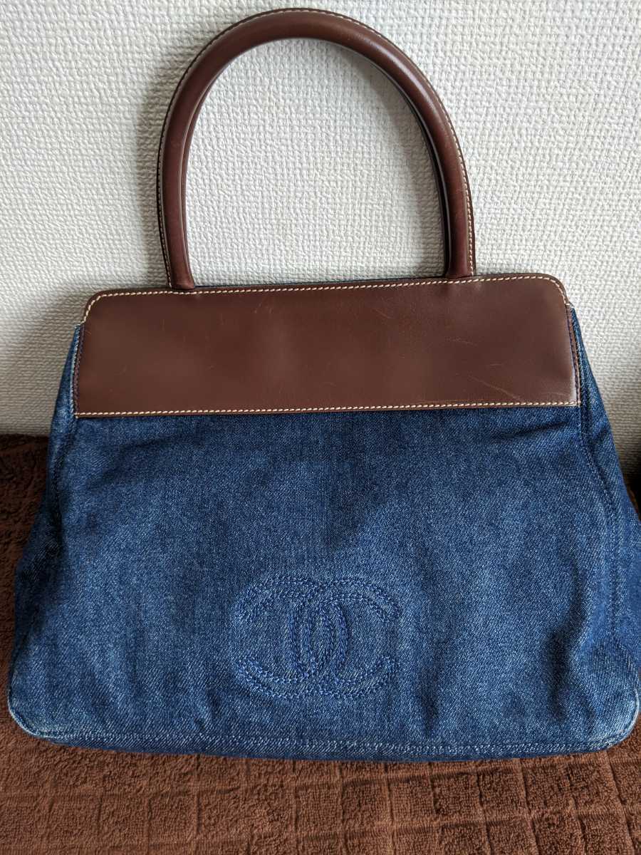 絶妙なデザイン デニム シャネル バッグ ヴィンテージ レア