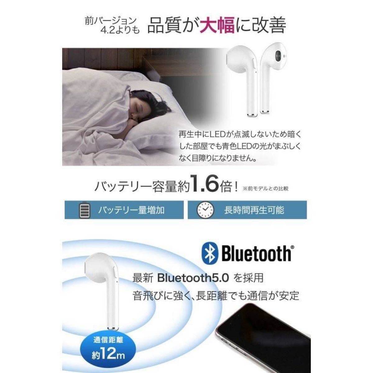 Bluetooth ワイヤレスイヤホン iPhone 充電ケース