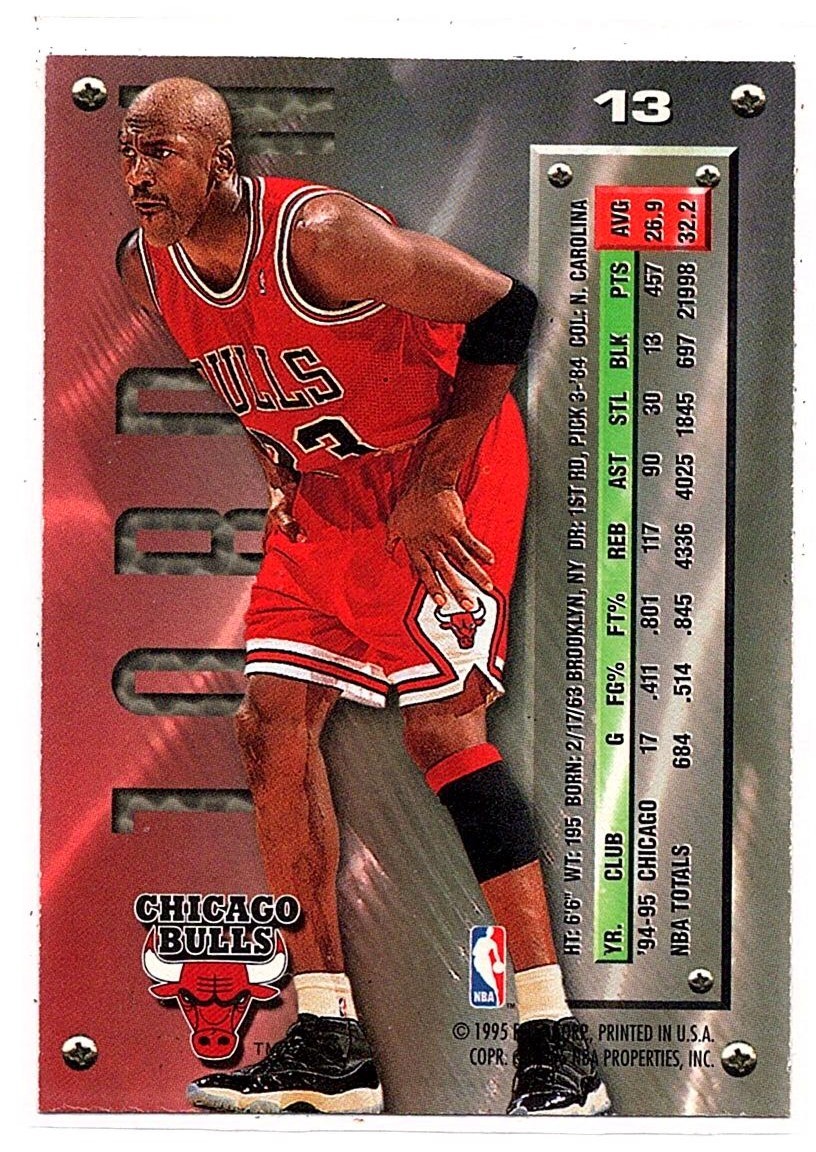 ヤフオク! - NBA95-96 SkyBox METAL #13 Michael Jordan マイ...
