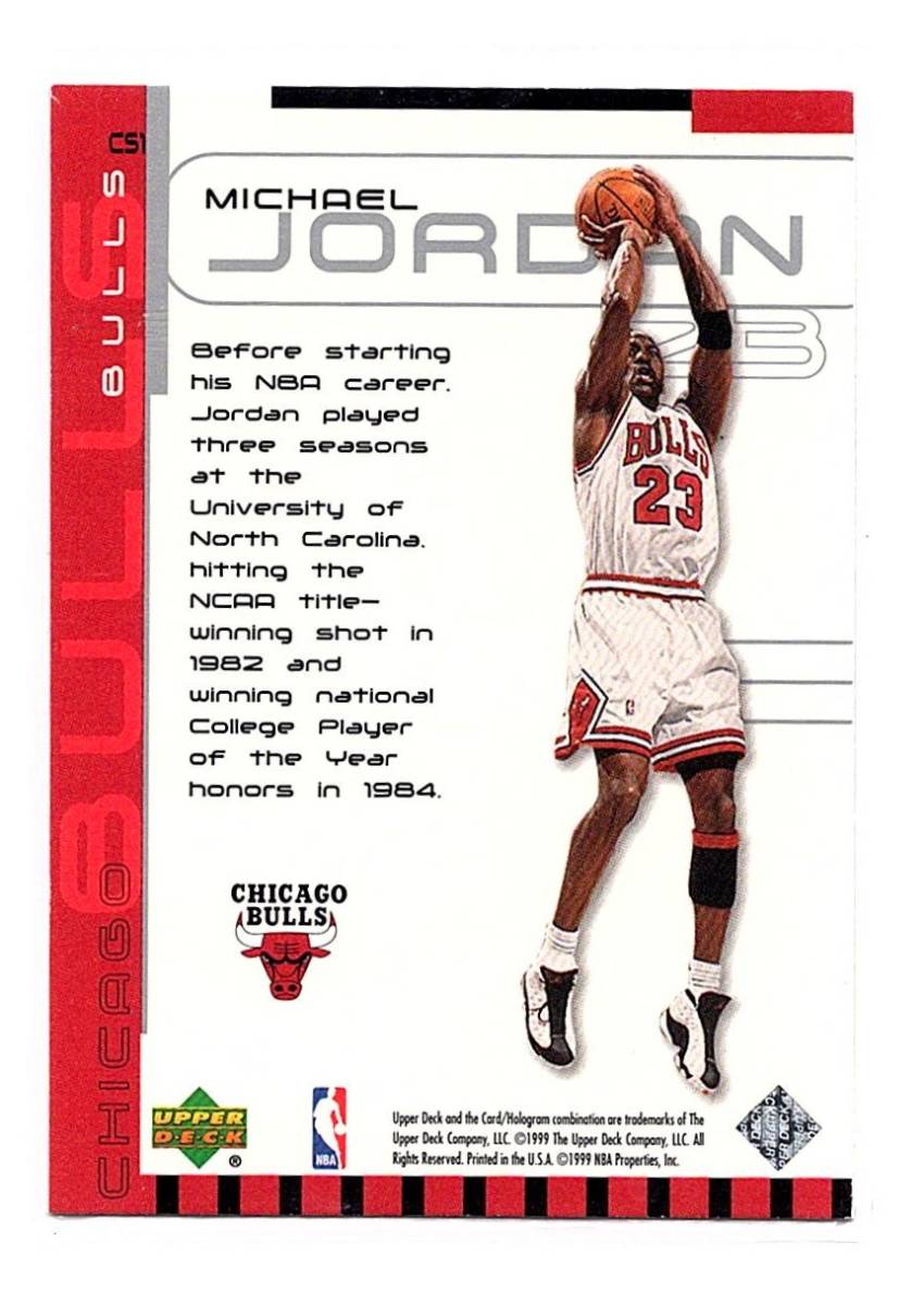 99-00 UD Michael Jordan マイケル・ジョーダン CENTER STAGE C-51 _画像2