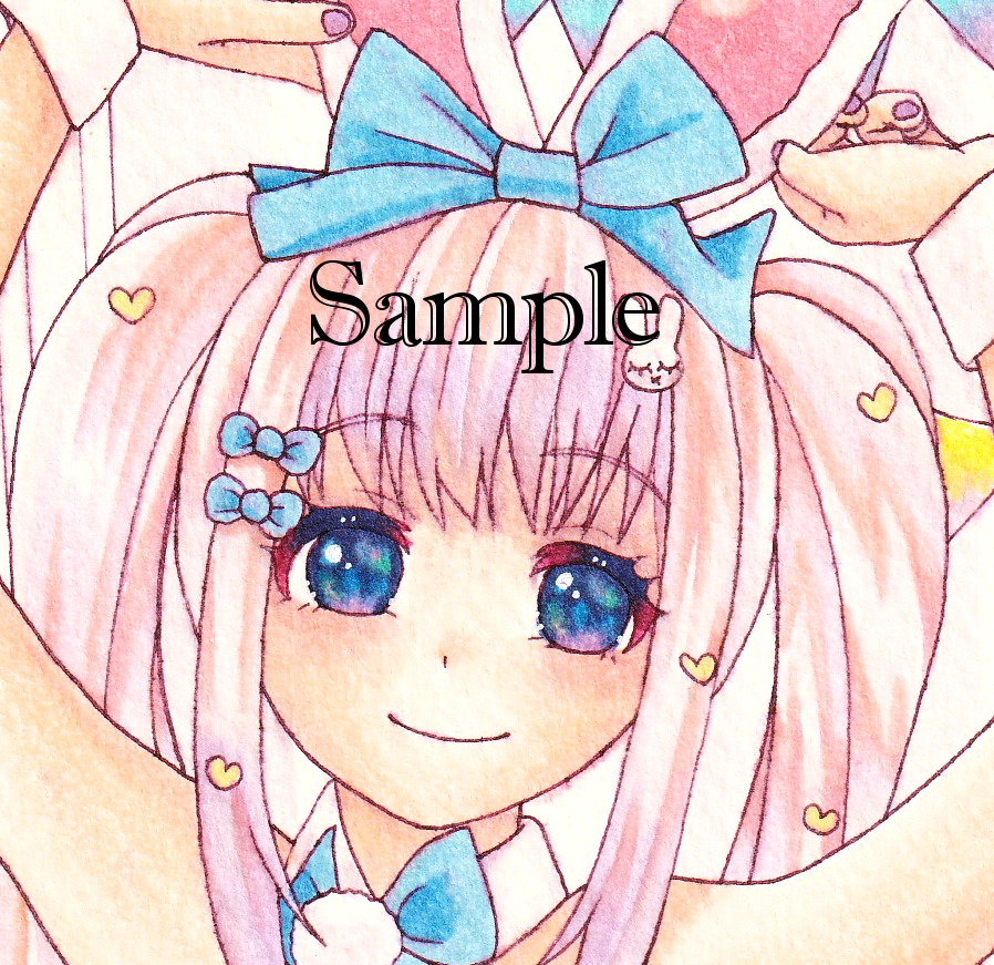 ヤフオク 手描きイラスト オリジナル うさ耳の女の子 ヤフオク 手描きイラスト オリジナル うさ耳の女の子