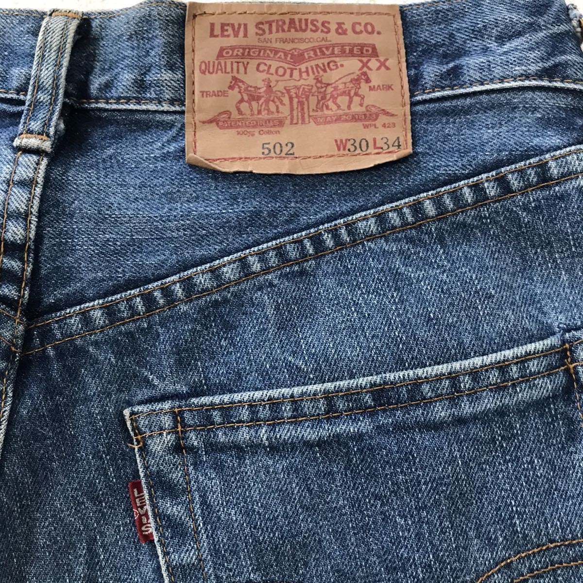 LEVI'S リーバイス502☆復刻モデル/ストレートジッパーフライデニムパンツ/ビックE/1992年製/サイズW30_画像8