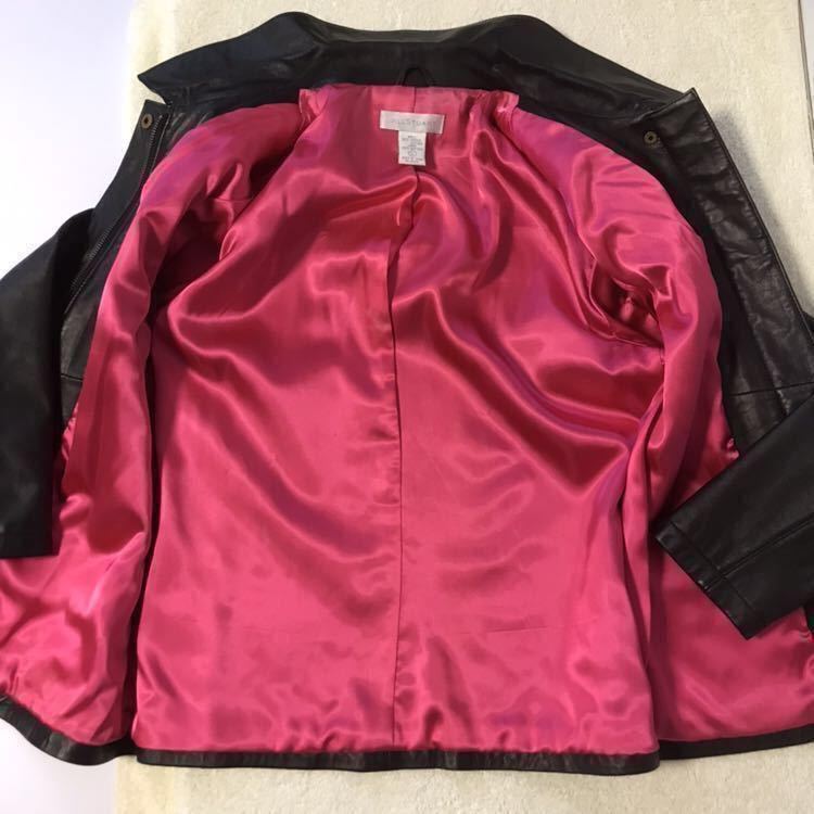 JILL STUART Jill Stuart * thin lady's leather jacket / size L