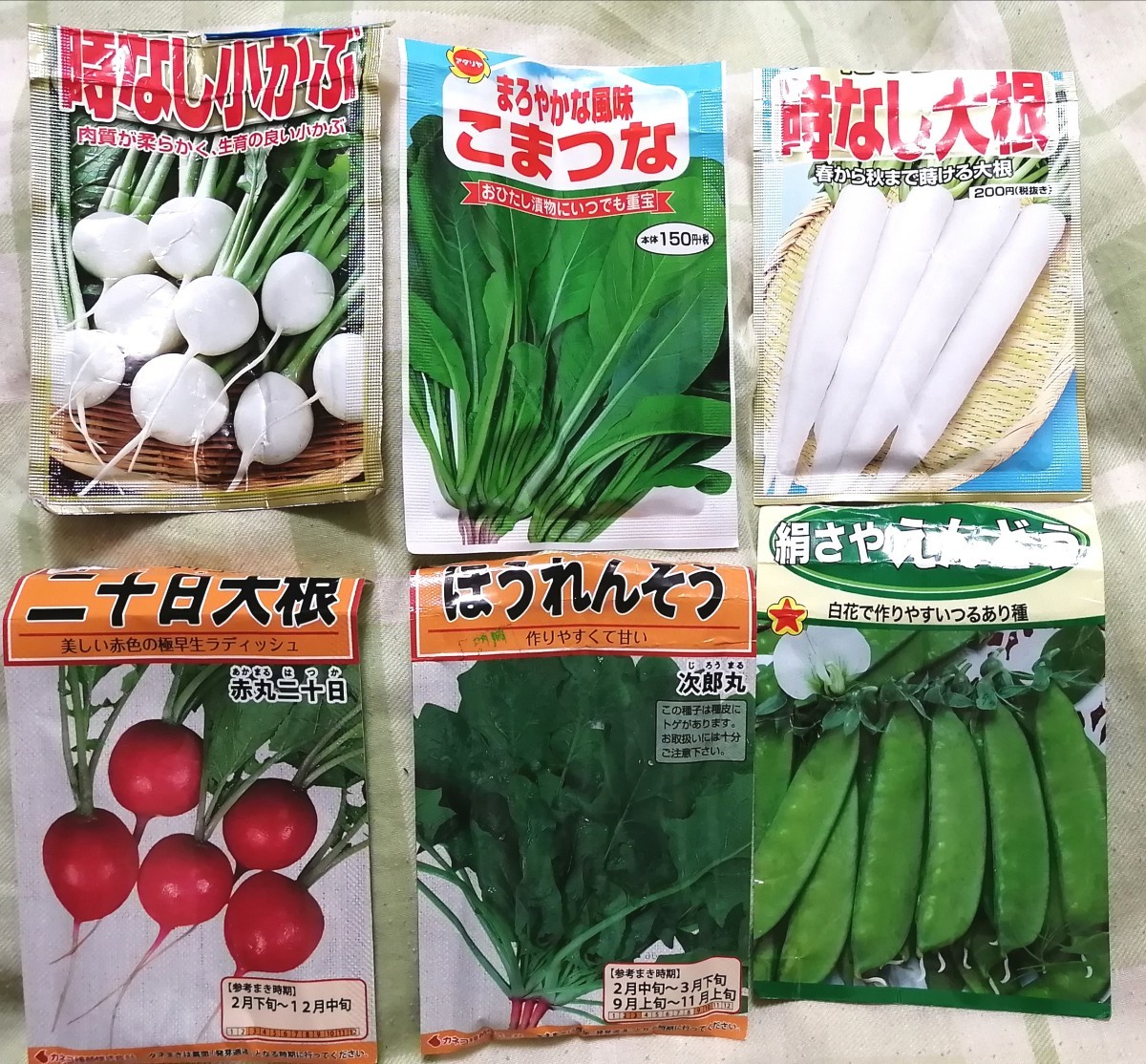 Paypayフリマ 野菜の種 6 3種 小分けセット 小かぶ 大根 小松菜 ほうれん草 ブロッコリー ラディッシュ しそ ネギ 正月菜 Paypayフリマ 野菜の種 6 3種 小分けセット 小かぶ 大根 小松菜 ほうれん草 ブロッコリー ラディッシュ しそ ネギ 正月菜