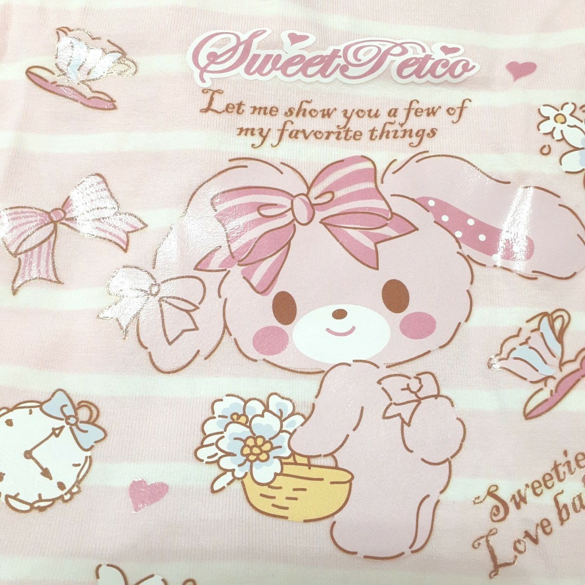 犬服XL【新品未使用】174Sweet PetcoボーダーOネックシャツ　ピンク