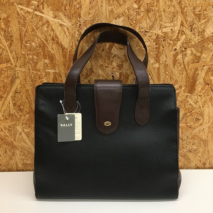 【中古】BALLY バリー ハンドバッグ レザー ブラック系[jggZ]_画像1