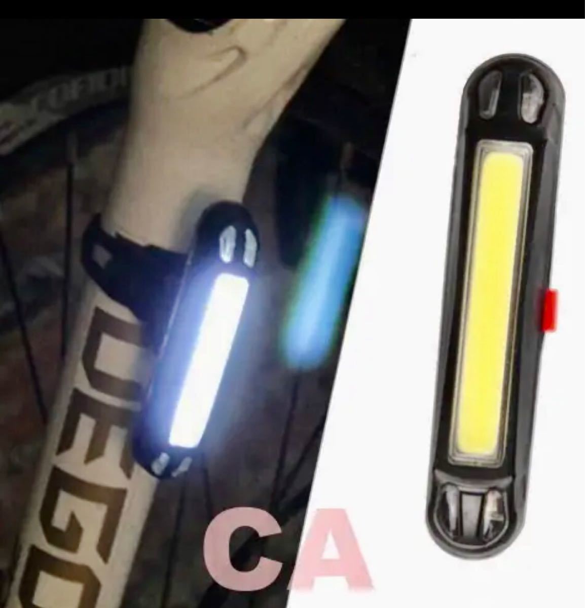 動画あり 自転車 リア テール ライト  LED 高輝度COBチップ 2色5点灯モード USB充電式 おまけ付き