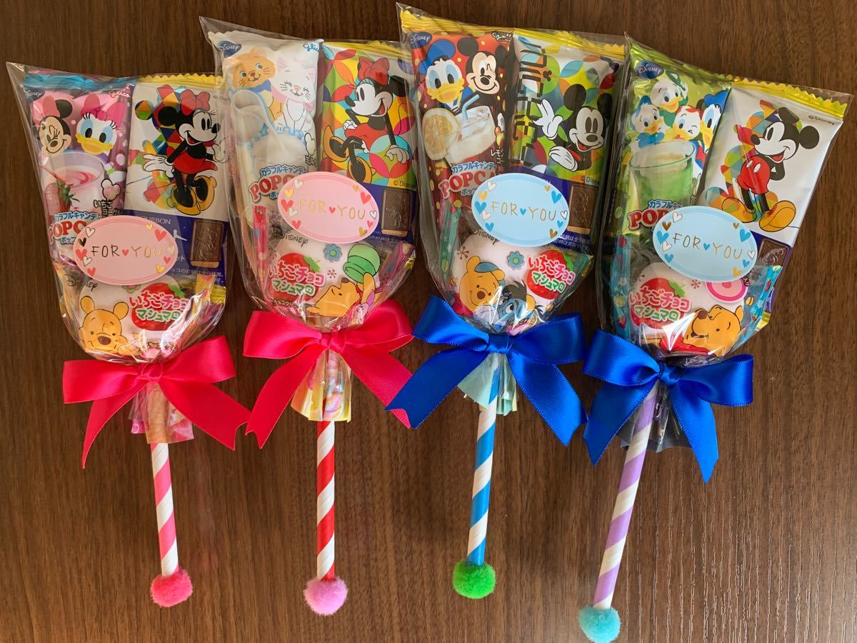 Paypayフリマ 4本セット ディズニー柄のお菓子を使ったミニブーケ プチギフト 入園入学にも Paypayフリマ 4本セット ディズニー柄のお菓子を使ったミニブーケ プチギフト 入園入学にも