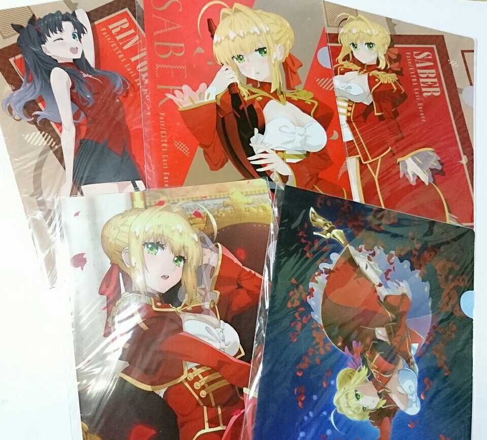 Paypayフリマ Fate Fate Extra Last Encore セーバー 遠坂凛 ローソン Lawson クリアファイル 全5種セット Paypayフリマ Fate Fate Extra Last Encore セーバー 遠坂凛 ローソン Lawson クリアファイル 全5種セット