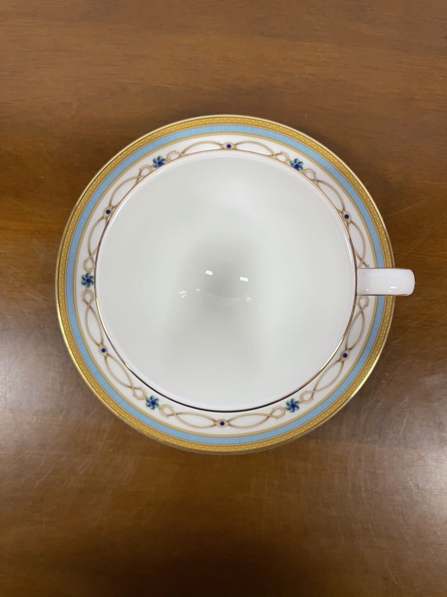 【美品】WEDGWOOD ウェッジウッド ターコイズジュエル ペアコーヒーカップ＆ソーサー C/S C&S 兼用カップリー ティーカップ_画像5