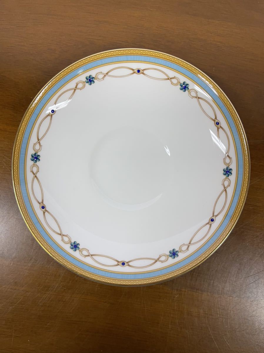 【美品】WEDGWOOD ウェッジウッド ターコイズジュエル ペアコーヒーカップ＆ソーサー C/S C&S 兼用カップリー ティーカップ_画像7