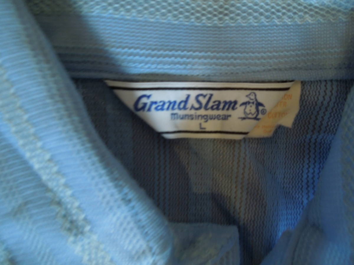 Munsingwear Grand Slam マンシングウェア　70'sヴィンテージ　半袖ポロシャツ　ポリシャツ　Mサイズ　MADE IN USA_画像2