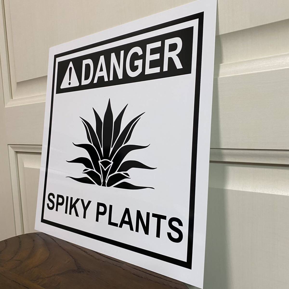 DANGER SPIKY PLANTS サインプレート アガベ_画像2